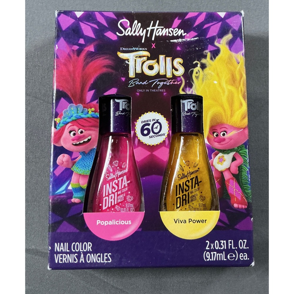Sally Hansen x Trolls Band Together Insta-Dri Nail Polish Set Popalicious Viva